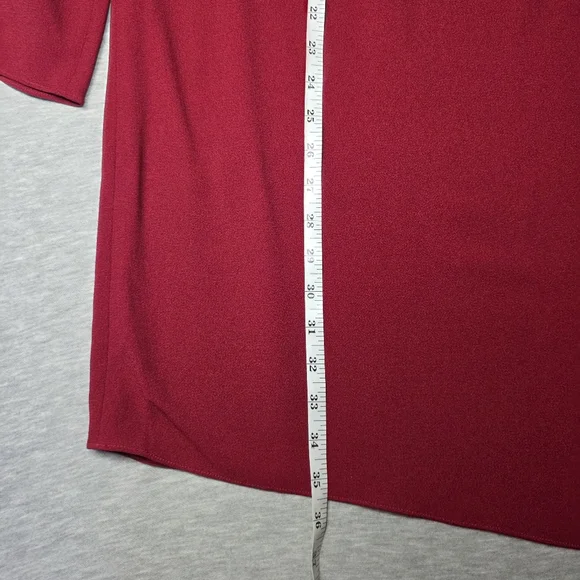 Theory Sintsi One Shoulder Crimson Asymetrical Dress Size 2 - Picture 6 of 6